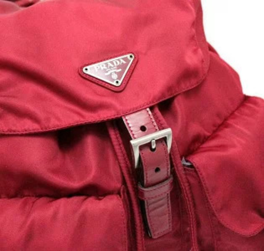 Prada Triangle Backpack Red - Picture 7 of 7